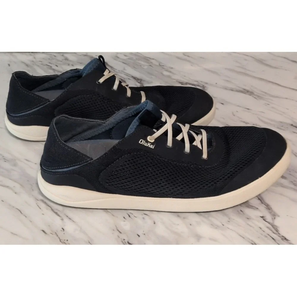 OluKai Moku Pae Trench Blue Slip‎ On Low Top Fishing Sneakers Men's Size 13